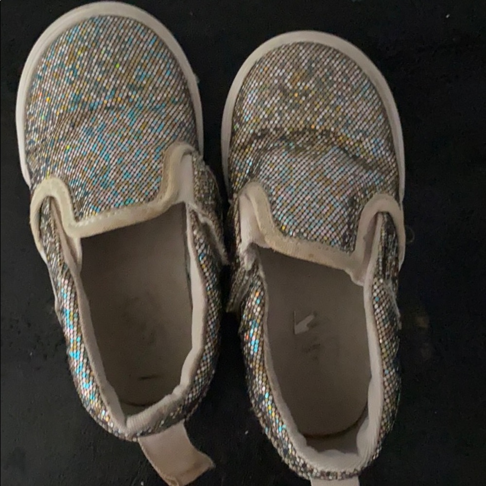 Girls slip on mermaid glitter vans